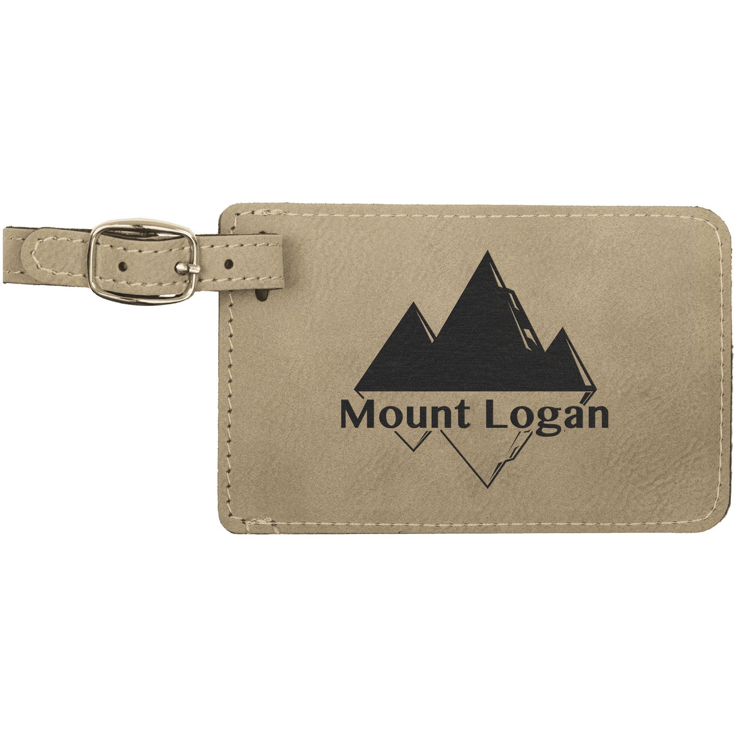 4 1/4" x 2 3/4" Laserable Leatherette Luggage Tag - Everlasting Etchings, LLC