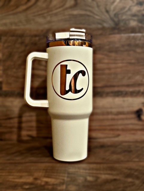 TC 40 oz.Travel Mug with Handle, Straw Included - Everlasting Etchings, LLC