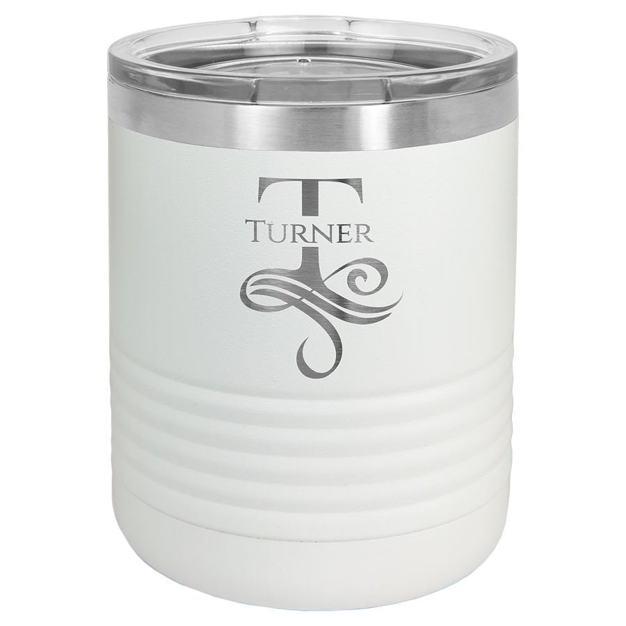 10 oz. Tumbler w/Clear Lid - Everlasting Etchings, LLC