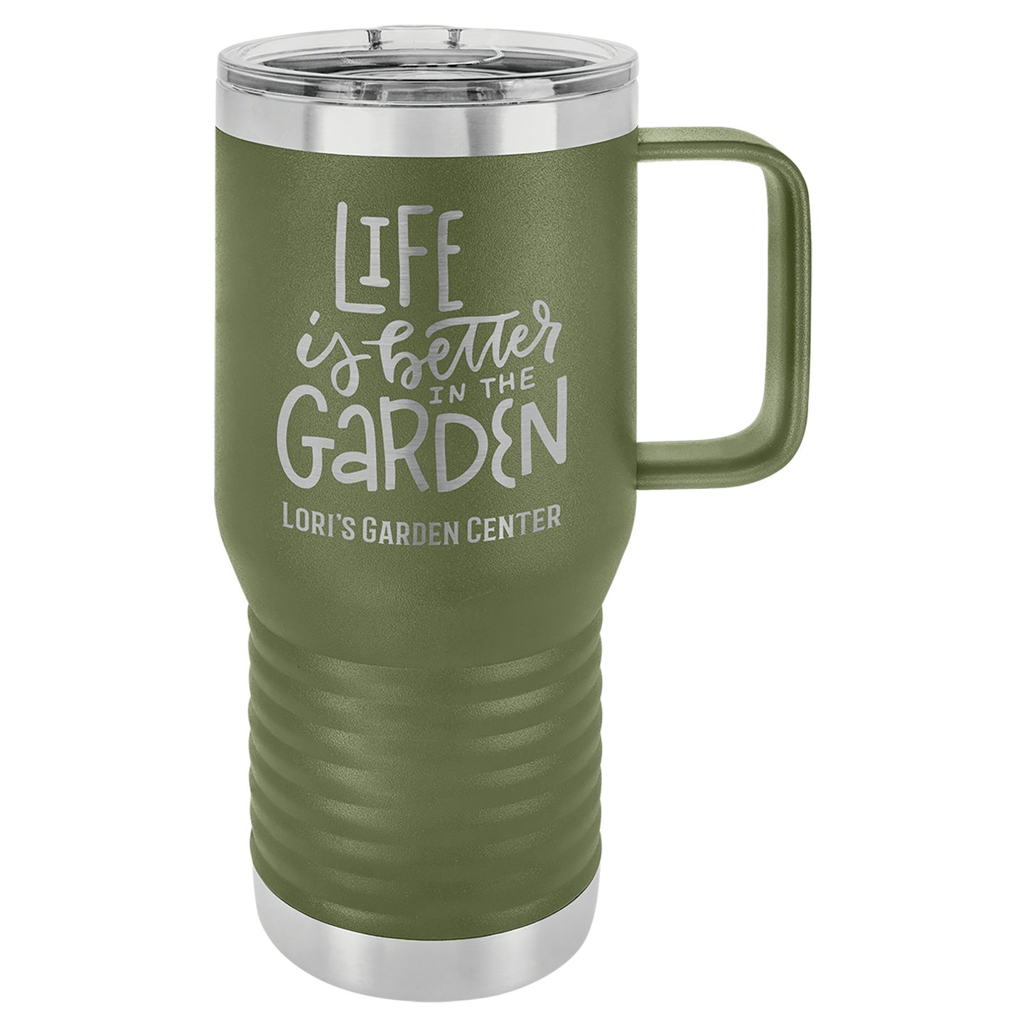 20 oz. Travel Mug w/ Slider Lid - Everlasting Etchings, LLC