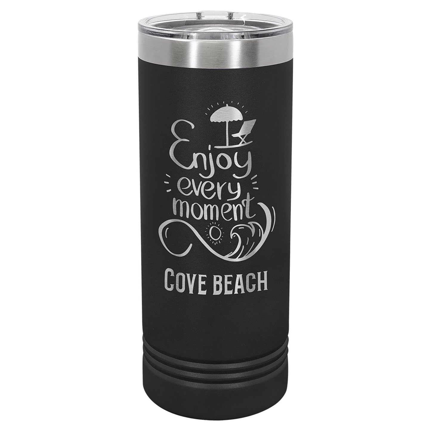 22 oz. Skinny Tumbler with Slider Lid - Everlasting Etchings, LLC