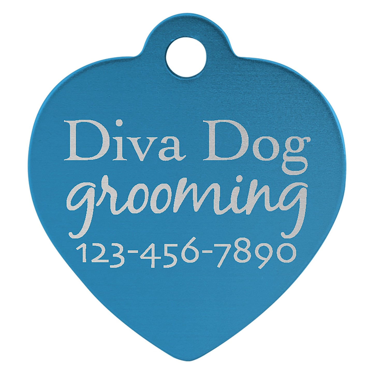 Aluminum Heart Pet Tag - Everlasting Etchings, LLC