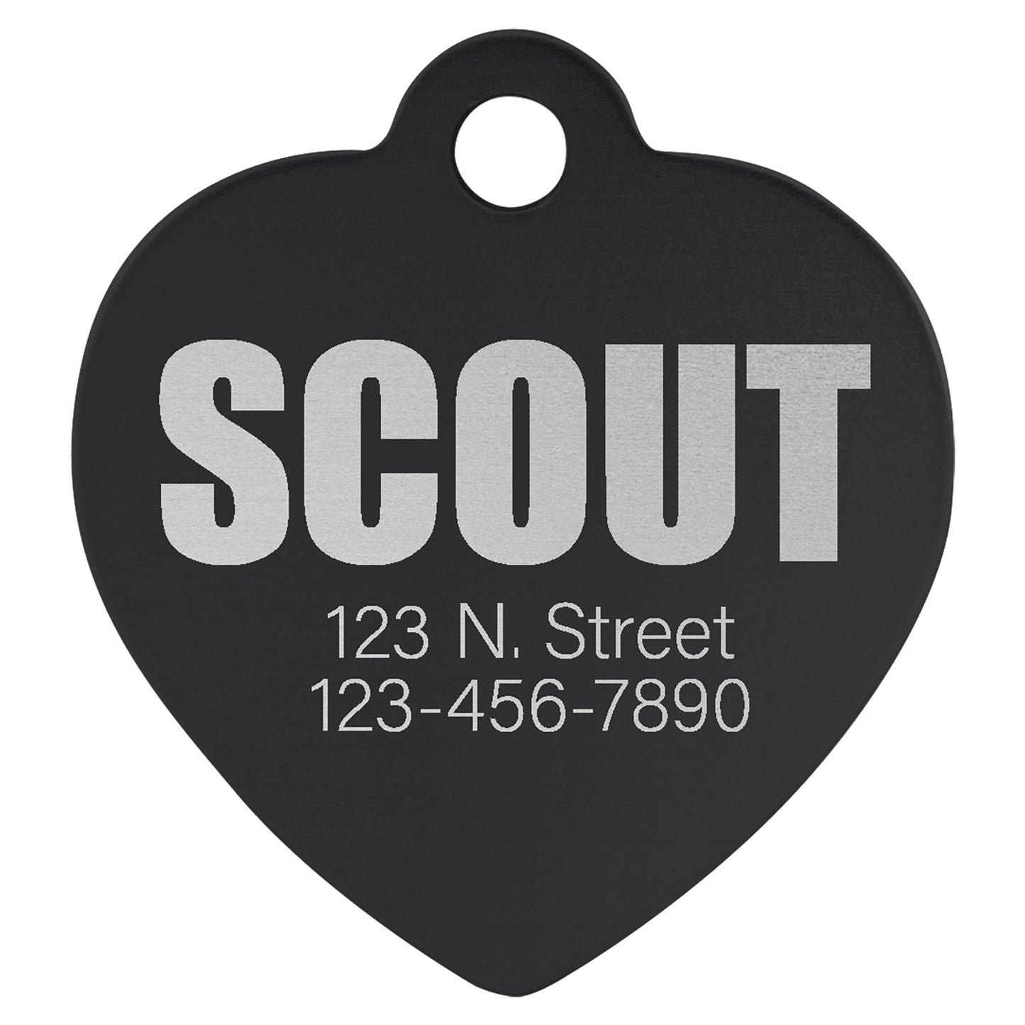 Aluminum Heart Pet Tag - Everlasting Etchings, LLC