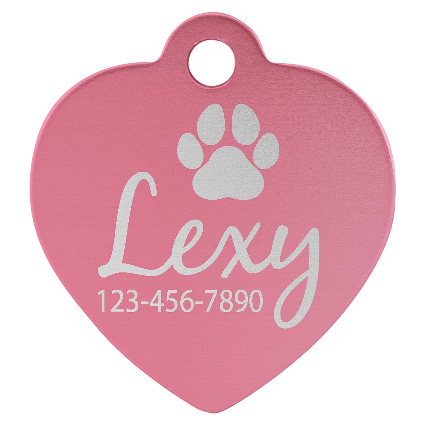 Aluminum Heart Pet Tag - Everlasting Etchings, LLC