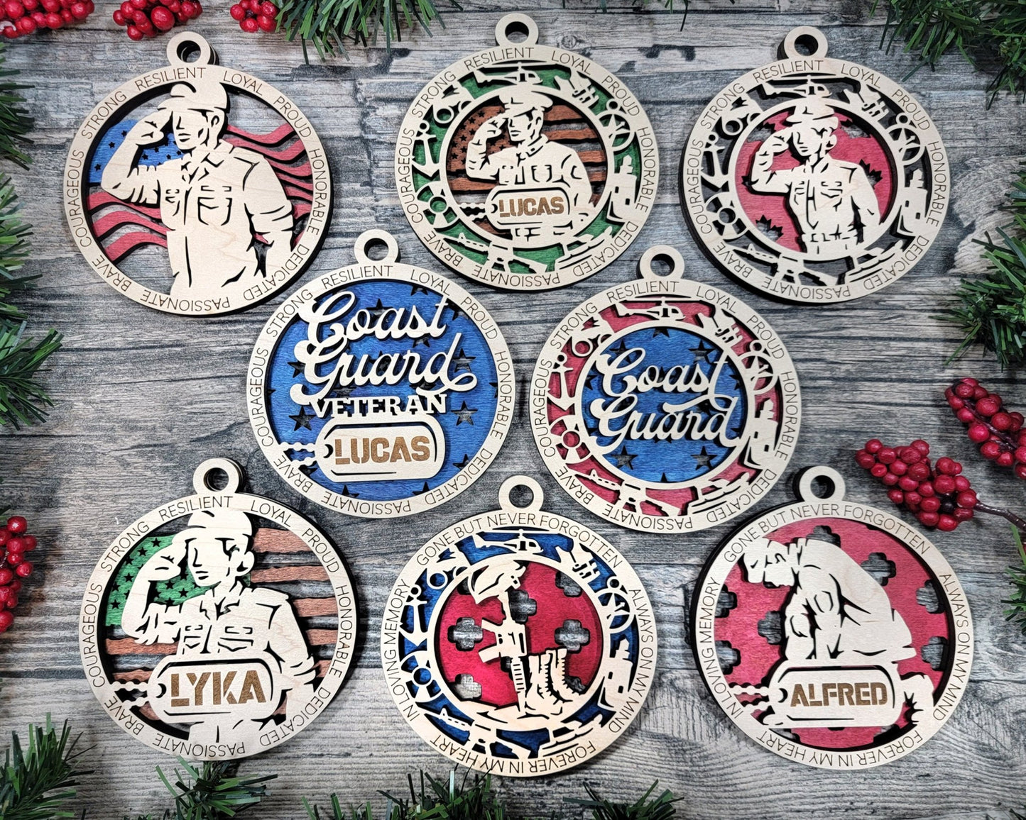 Military Themed Ornaments - Everlasting Etchings, LLC