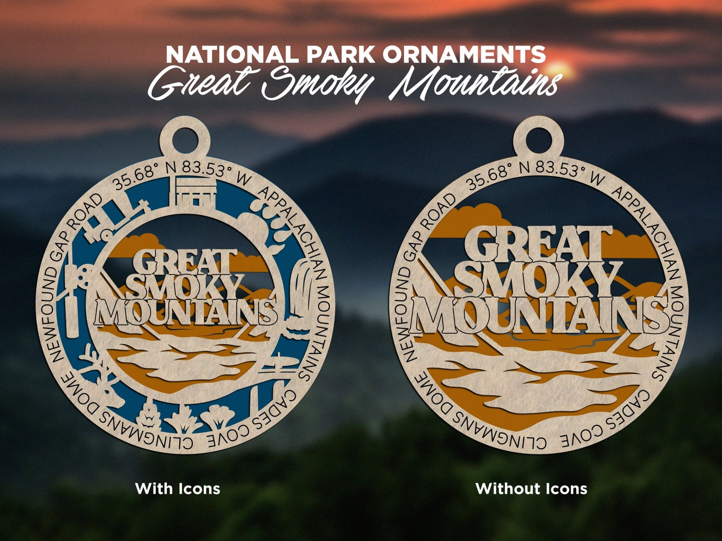 U.S National Park Ornaments - Everlasting Etchings, LLC