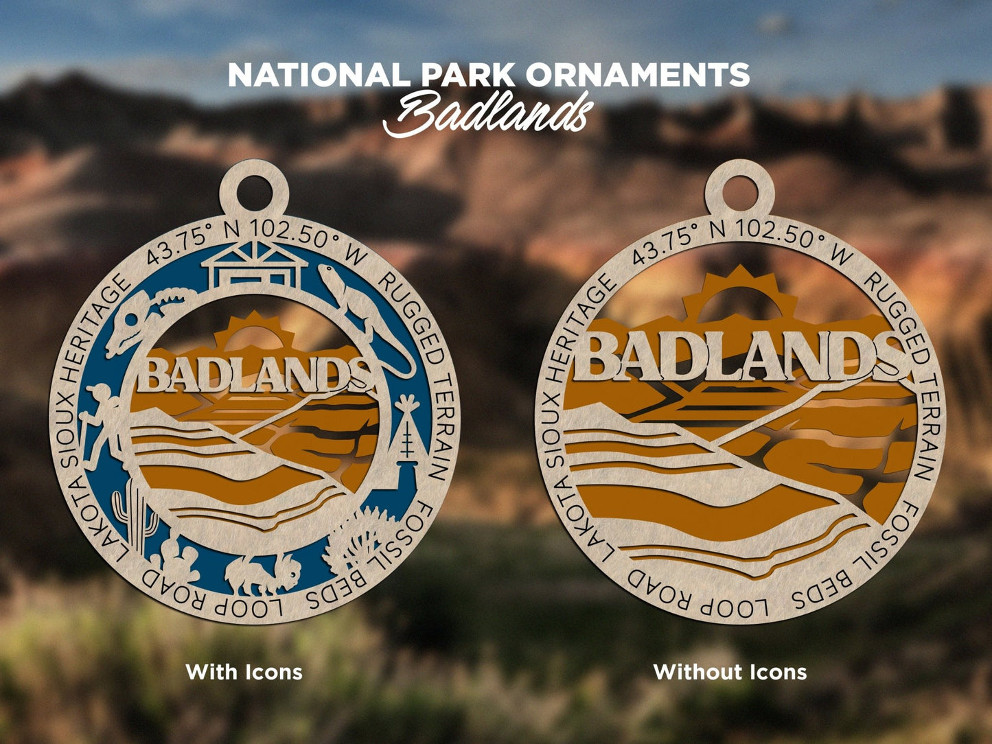 U.S National Park Ornaments - Everlasting Etchings, LLC