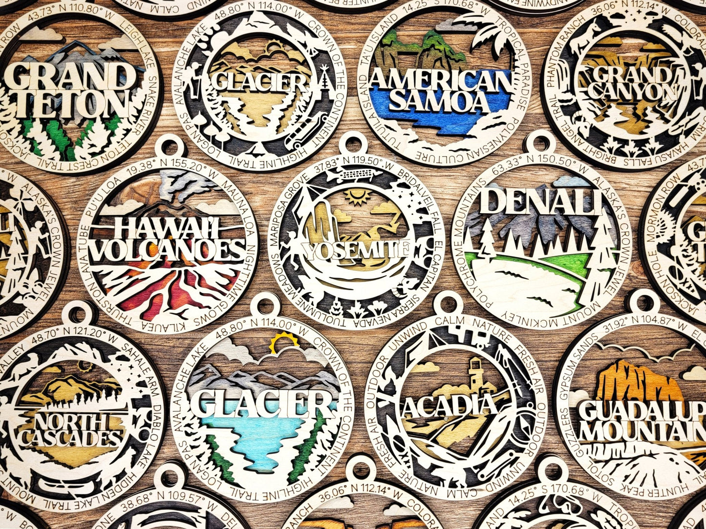 U.S National Park Ornaments - Everlasting Etchings, LLC