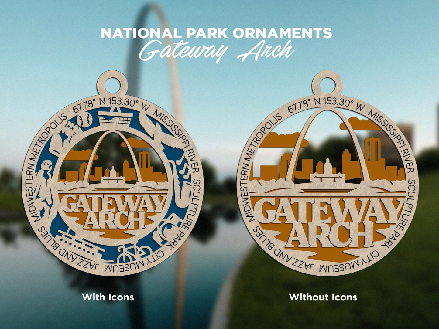 U.S National Park Ornaments - Everlasting Etchings, LLC