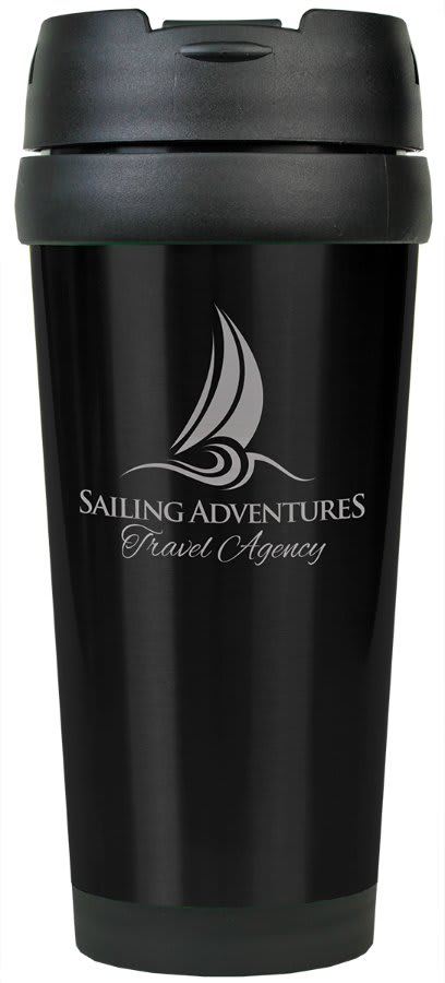 16 oz. Laserable Stainless Steel Travel Mug without Handle - Everlasting Etchings, LLC