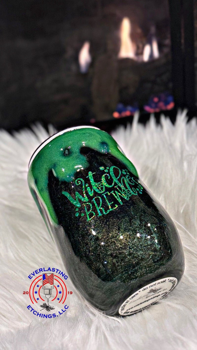 16 oz Witch's Brew Wine Tumbler - Everlasting Etchings, LLC