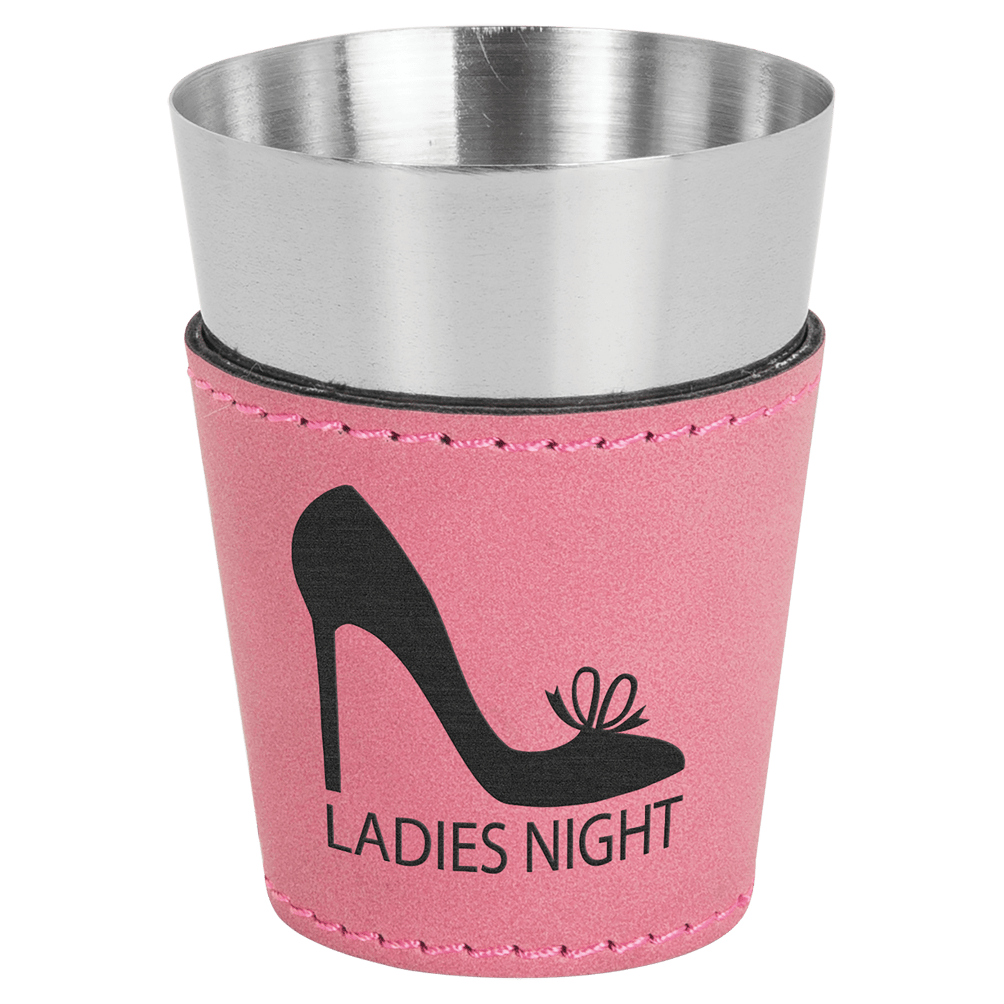 2 oz. Laserable Leatherette & Stainless Steel Shot Glass - Everlasting Etchings, LLC