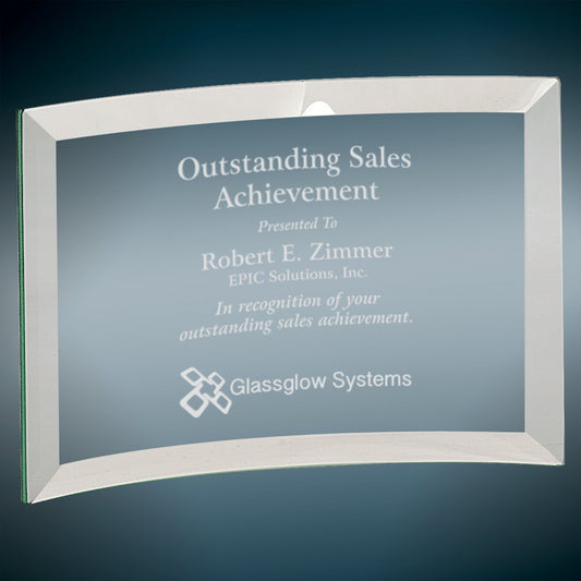 Jade Glass Crescent - Everlasting Etchings, LLC