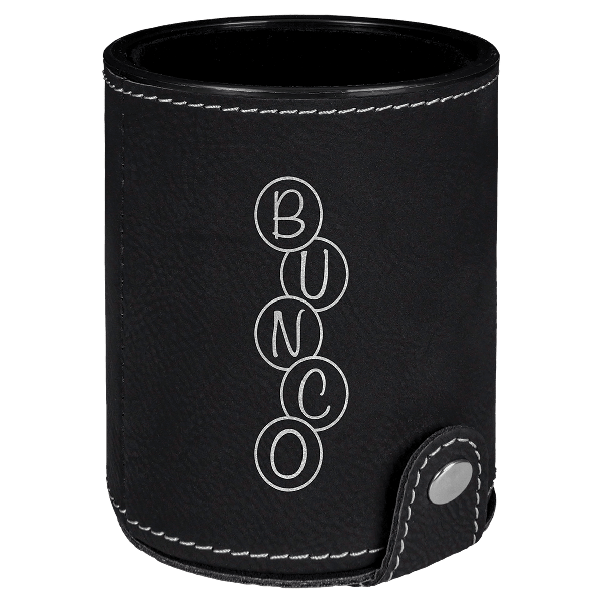 Leatherette Dice Cup with 5 Dice - Everlasting Etchings, LLC