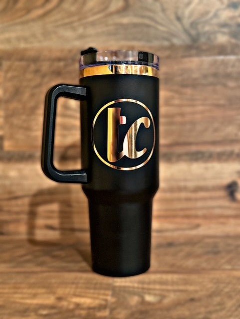 TC 40 oz.Travel Mug with Handle, Straw Included - Everlasting Etchings, LLC