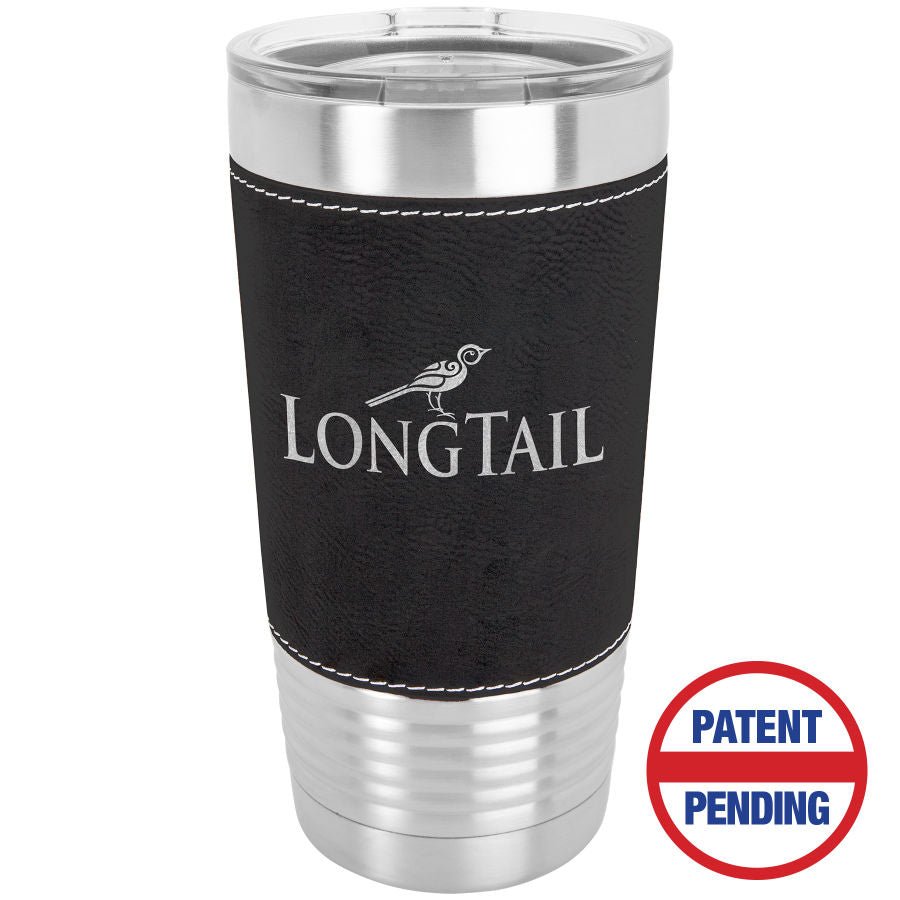 20 oz. Laserable Leatherette Tumbler with Clear Lid - Everlasting Etchings, LLC