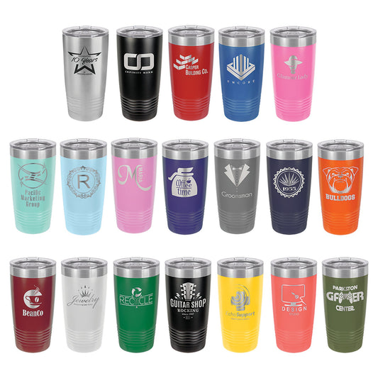 20 oz. Tumbler with Clear Lid - Everlasting Etchings, LLC