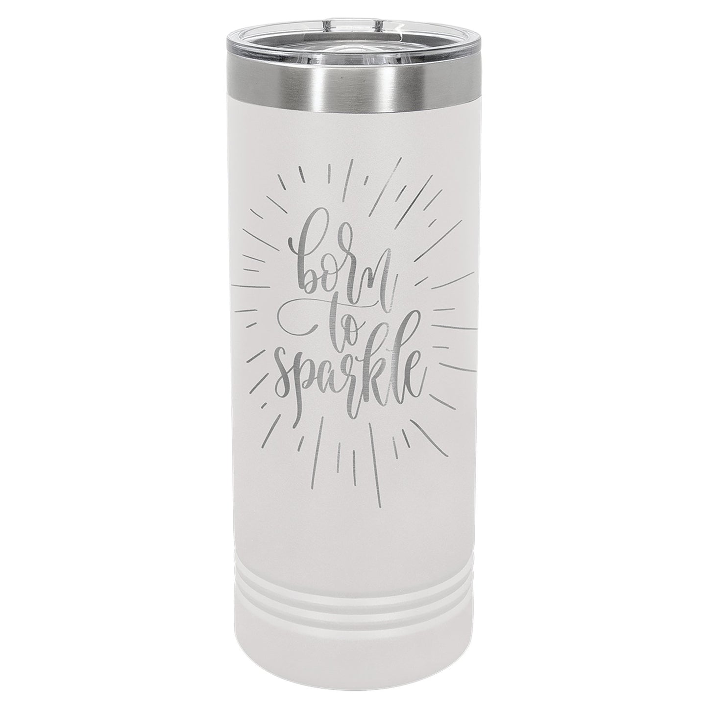 22 oz. Skinny Tumbler with Slider Lid - Everlasting Etchings, LLC