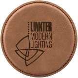 4" Round Laserable Leatherette Coaster - Everlasting Etchings, LLC