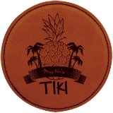 4" Round Laserable Leatherette Coaster - Everlasting Etchings, LLC