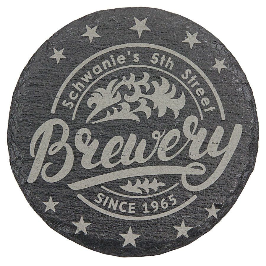 4" Round Slate Coaster - Everlasting Etchings, LLC
