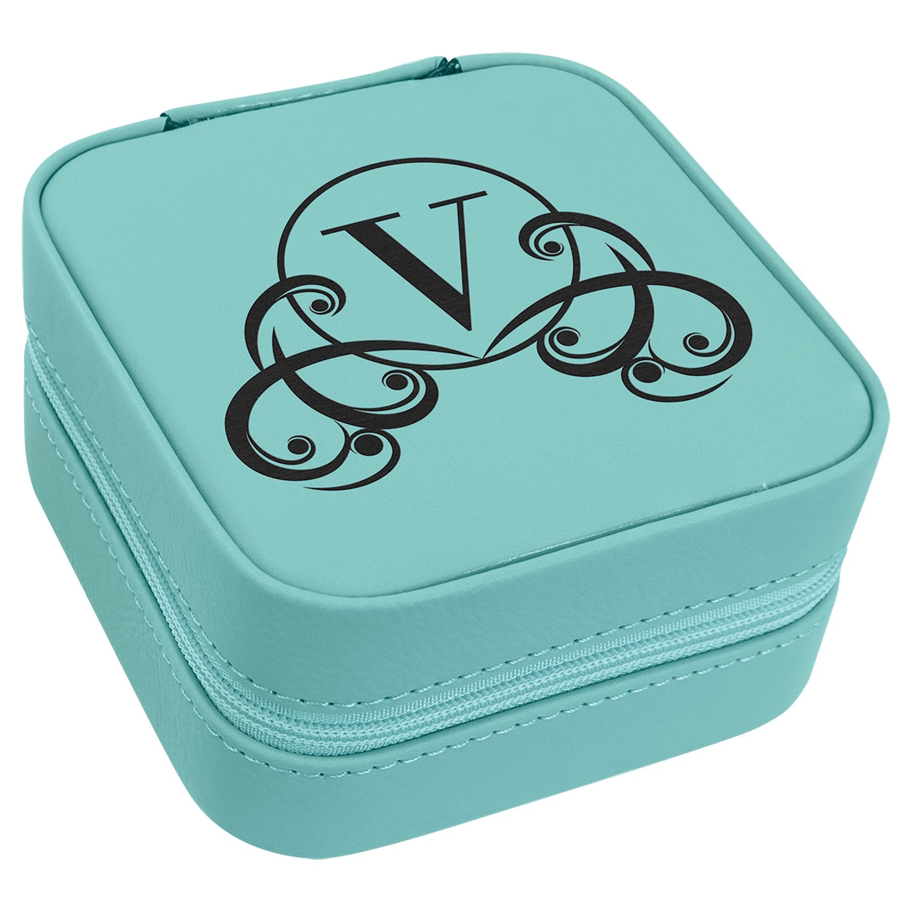 4" X 4" Laserable Leatherette Travel Jewelry Box - Everlasting Etchings, LLC