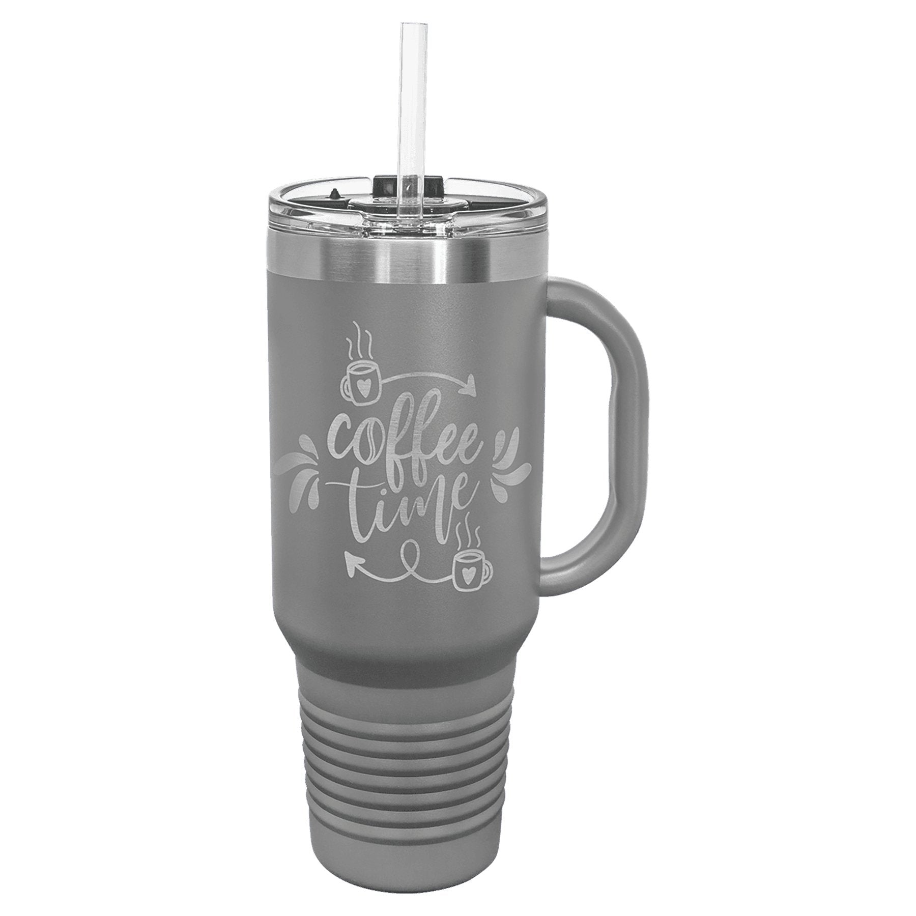 40 oz.Travel Mug with Handle, Straw Included - Everlasting Etchings, LLC