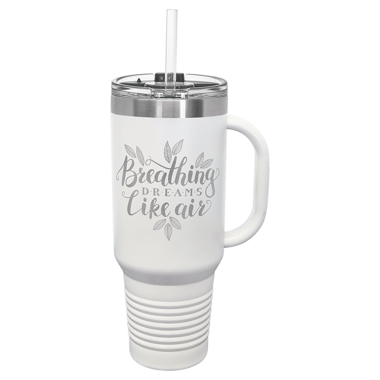 40 oz.Travel Mug with Handle, Straw Included - Everlasting Etchings, LLC