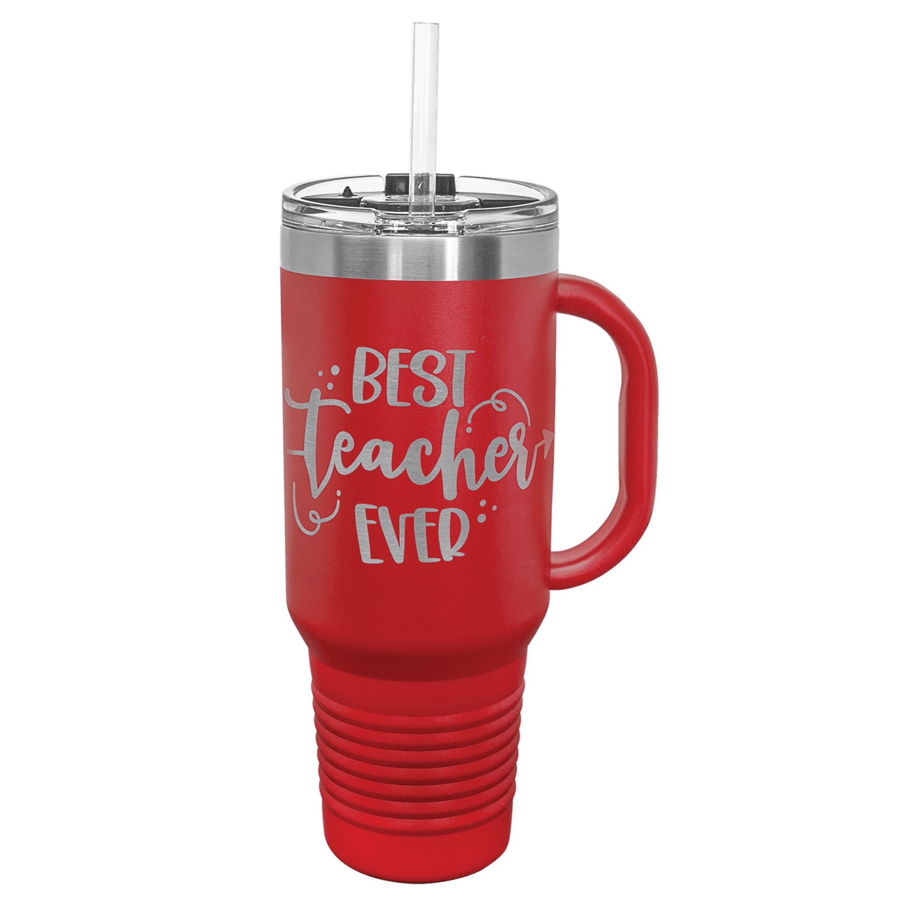 40 oz.Travel Mug with Handle, Straw Included - Everlasting Etchings, LLC