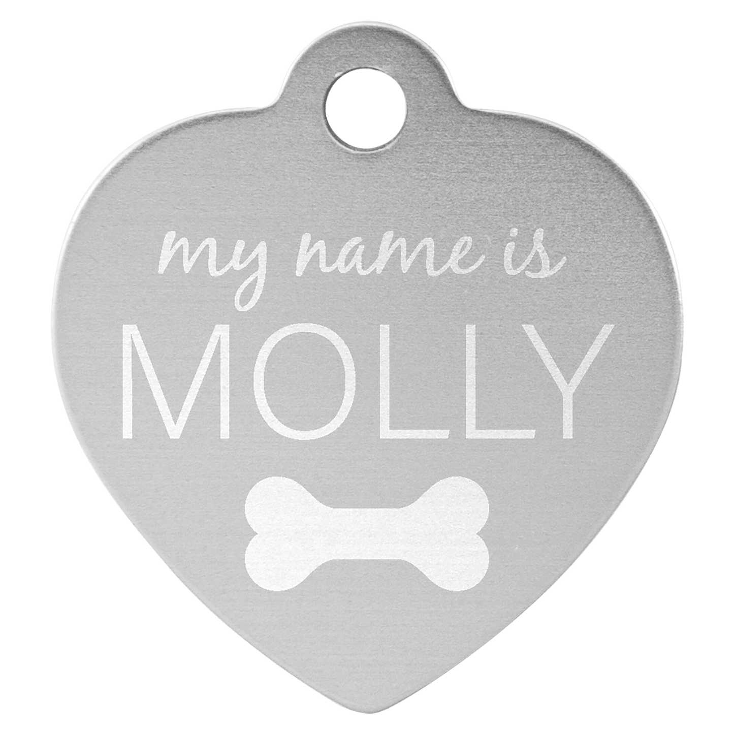 Aluminum Heart Pet Tag