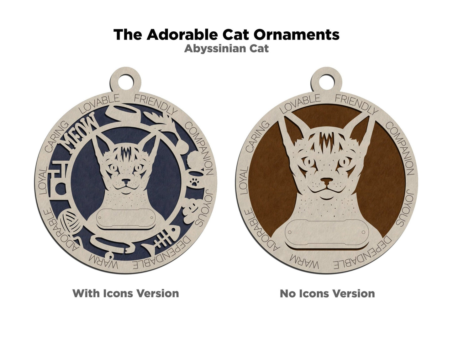 Adorable Cat Breed Ornaments - Everlasting Etchings, LLC