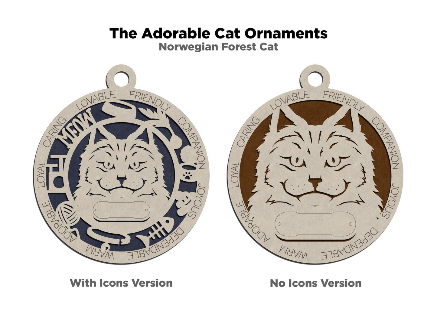 Adorable Cat Breed Ornaments - Everlasting Etchings, LLC