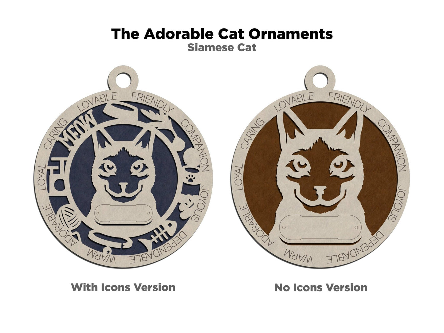 Adorable Cat Breed Ornaments - Everlasting Etchings, LLC