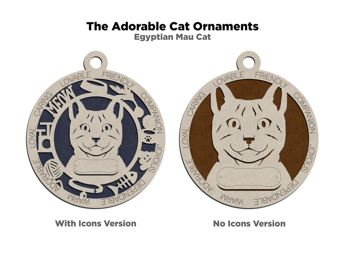 Adorable Cat Breed Ornaments - Everlasting Etchings, LLC