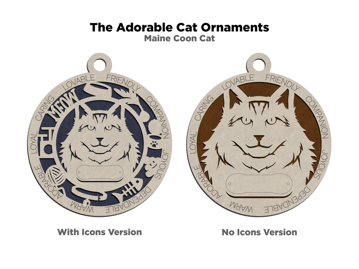 Adorable Cat Breed Ornaments - Everlasting Etchings, LLC