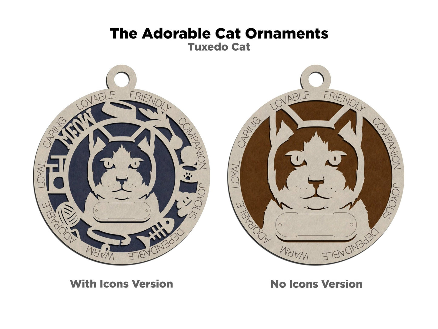 Adorable Cat Breed Ornaments - Everlasting Etchings, LLC