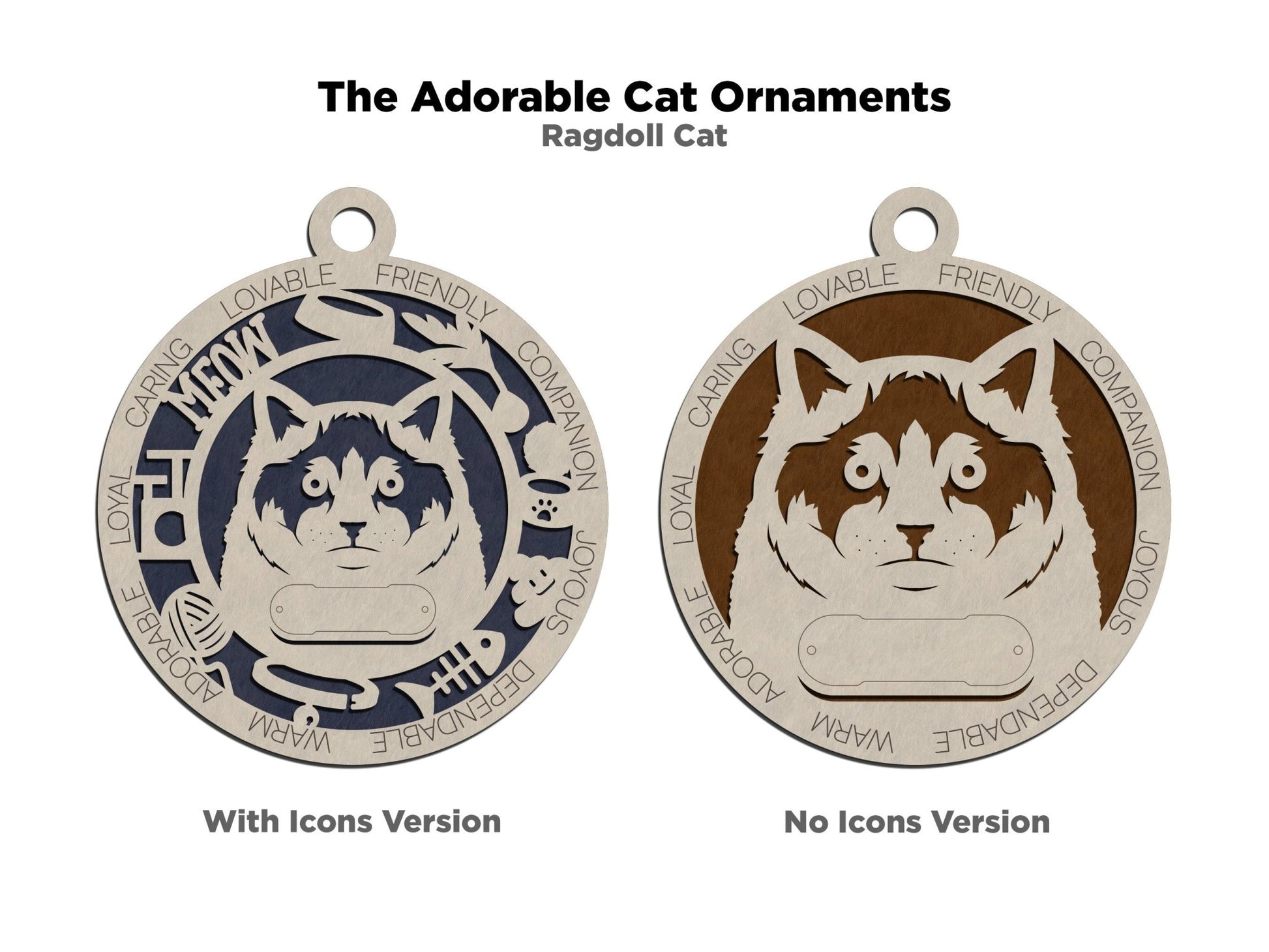 Adorable Cat Breed Ornaments - Everlasting Etchings, LLC