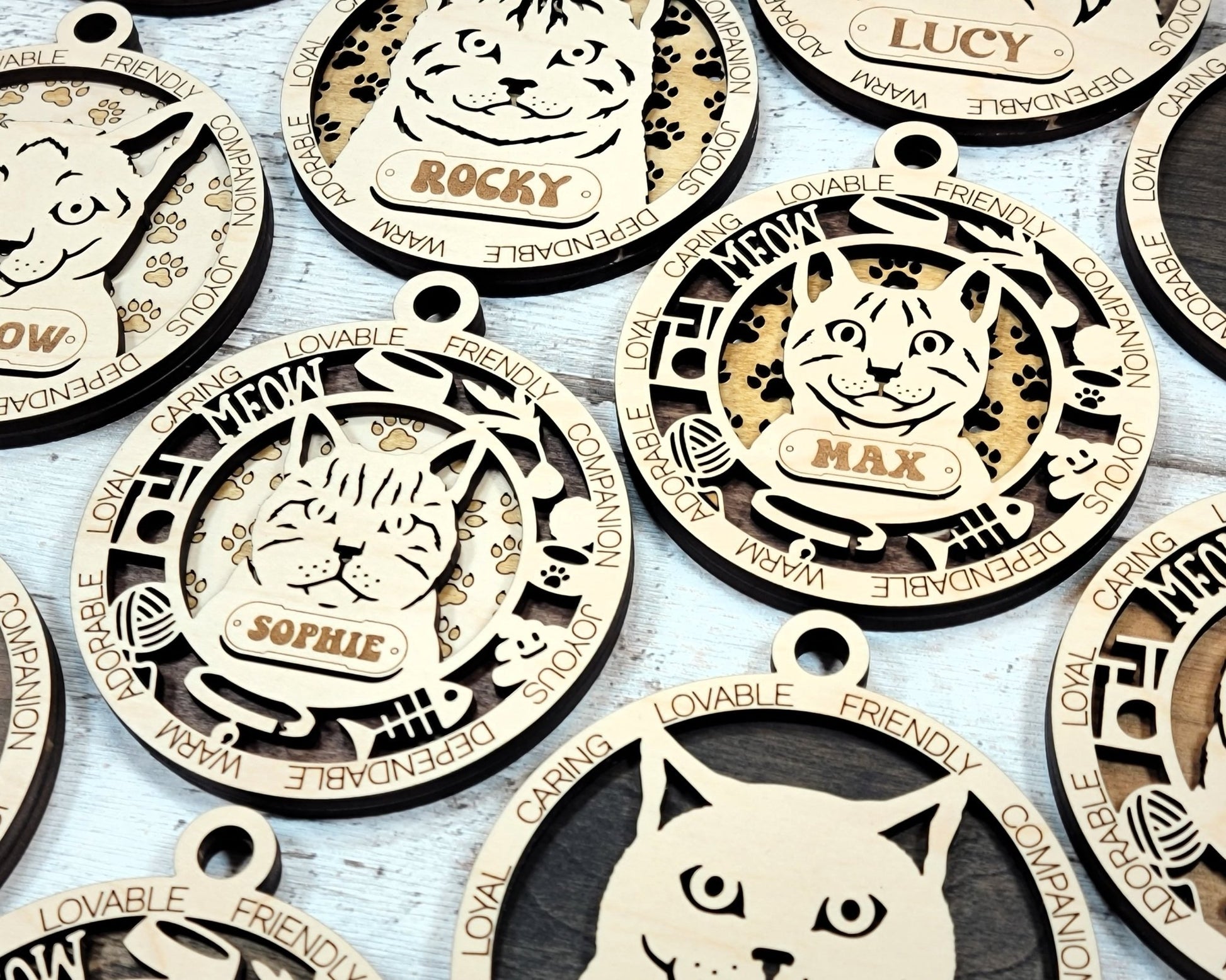 Adorable Cat Breed Ornaments - Everlasting Etchings, LLC