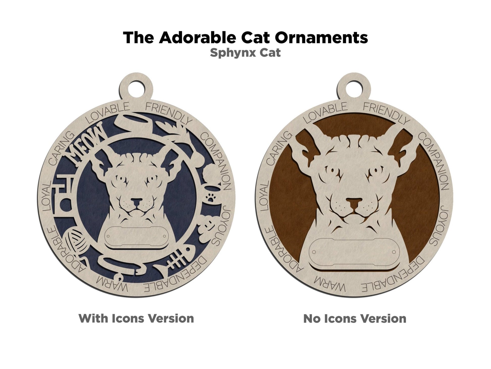 Adorable Cat Breed Ornaments - Everlasting Etchings, LLC