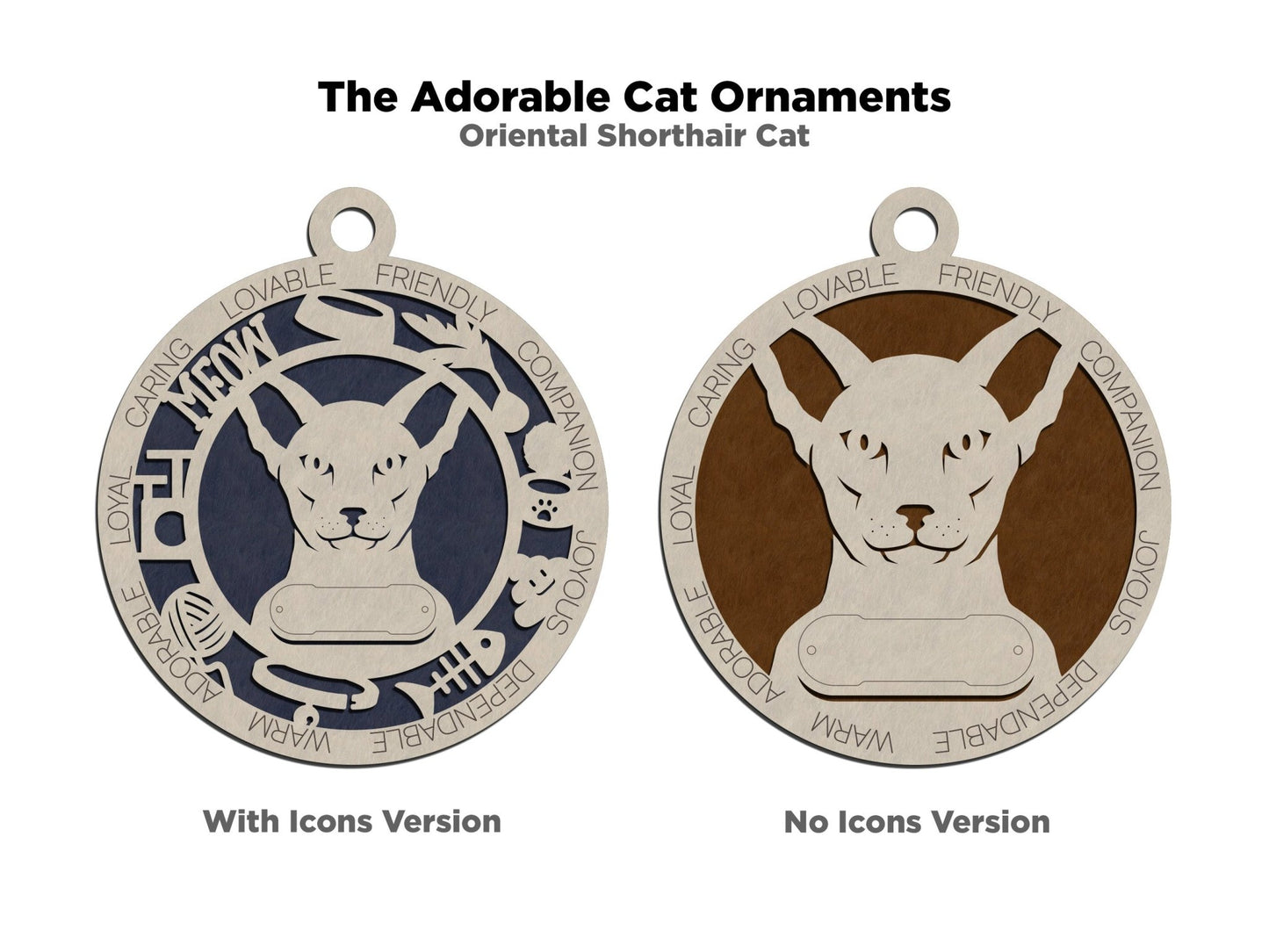 Adorable Cat Breed Ornaments - Everlasting Etchings, LLC