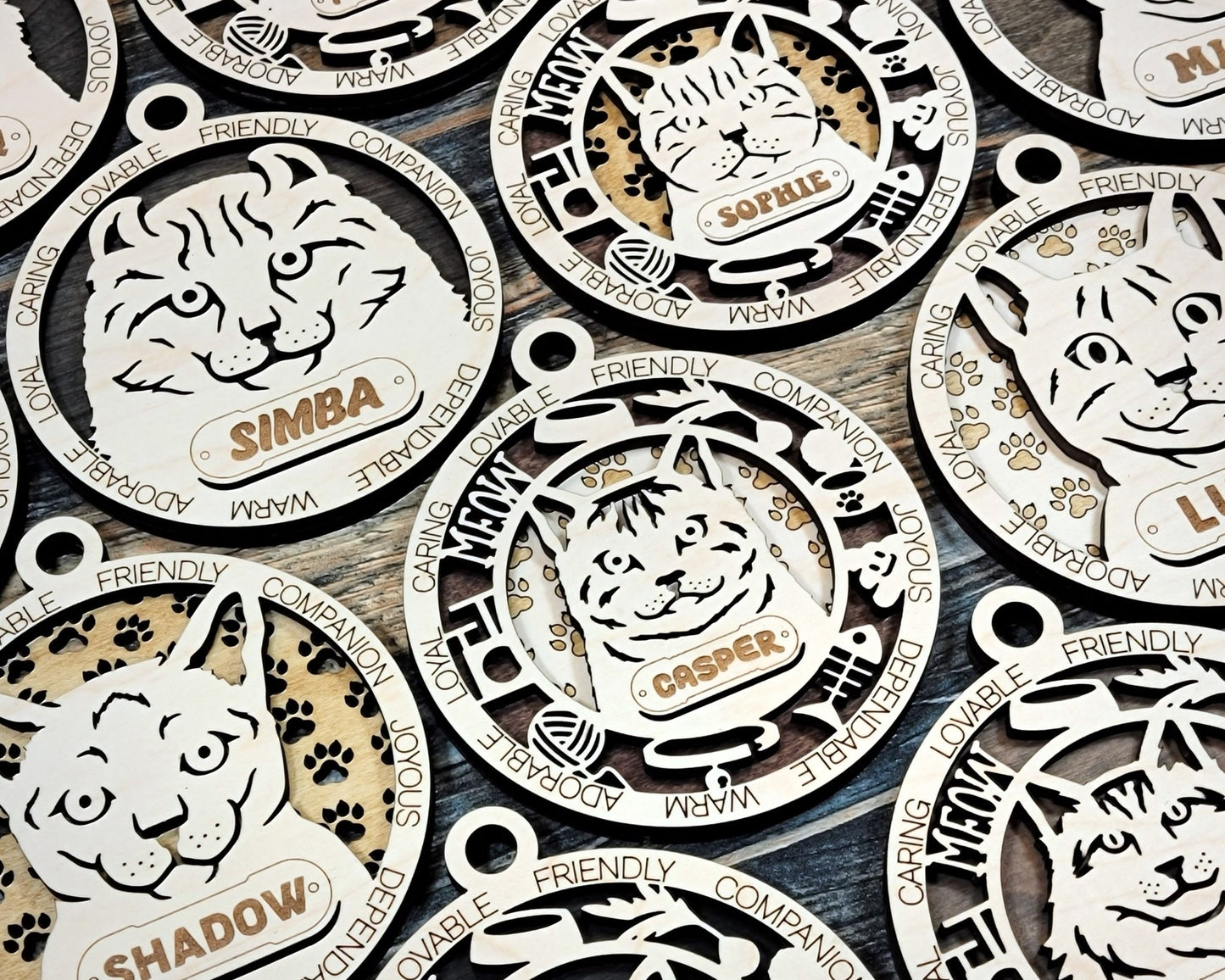 Adorable Cat Breed Ornaments - Everlasting Etchings, LLC