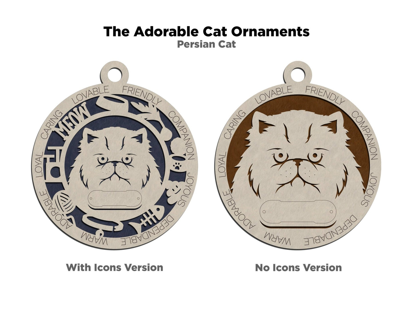 Adorable Cat Breed Ornaments - Everlasting Etchings, LLC