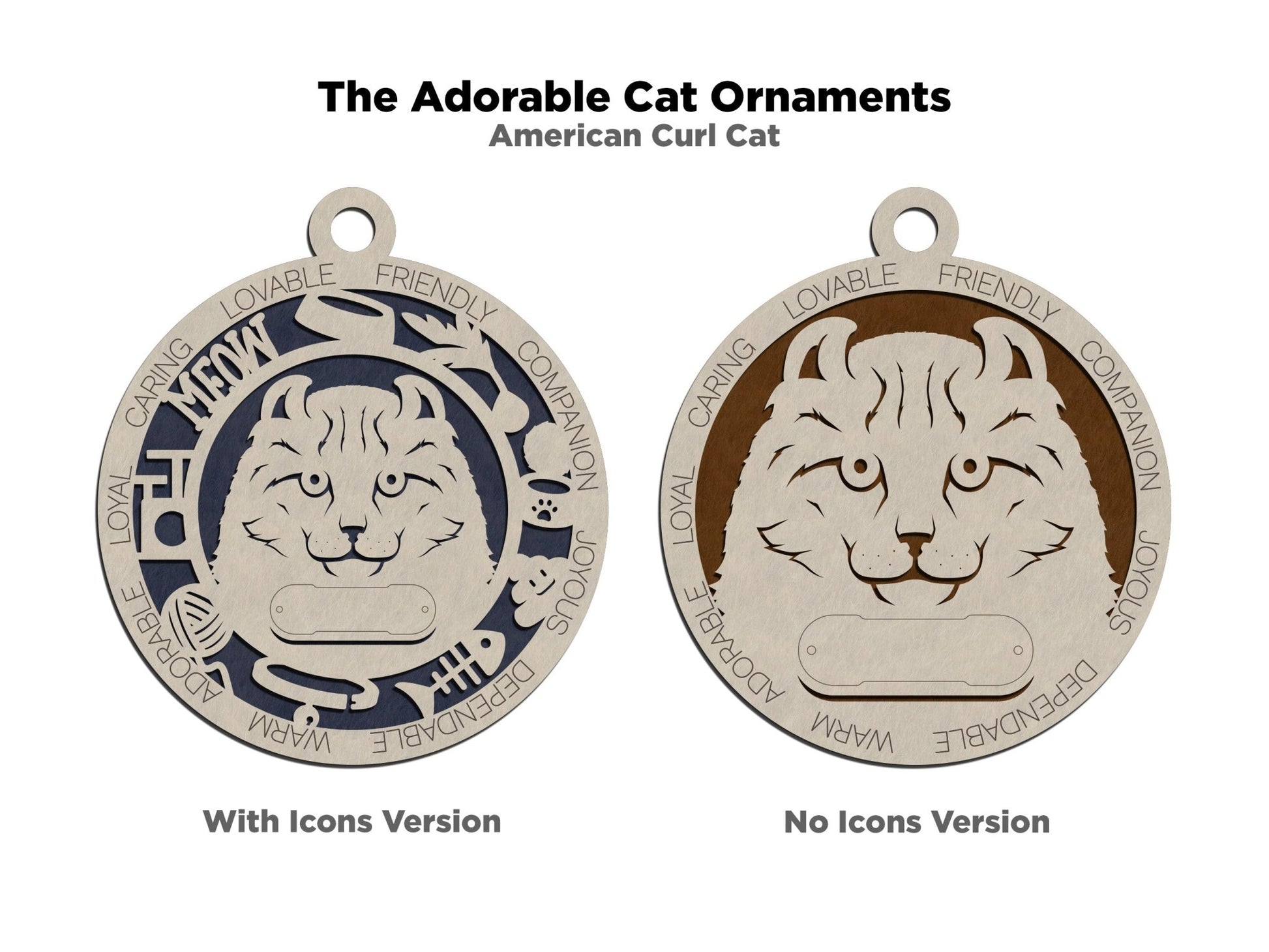 Adorable Cat Breed Ornaments - Everlasting Etchings, LLC