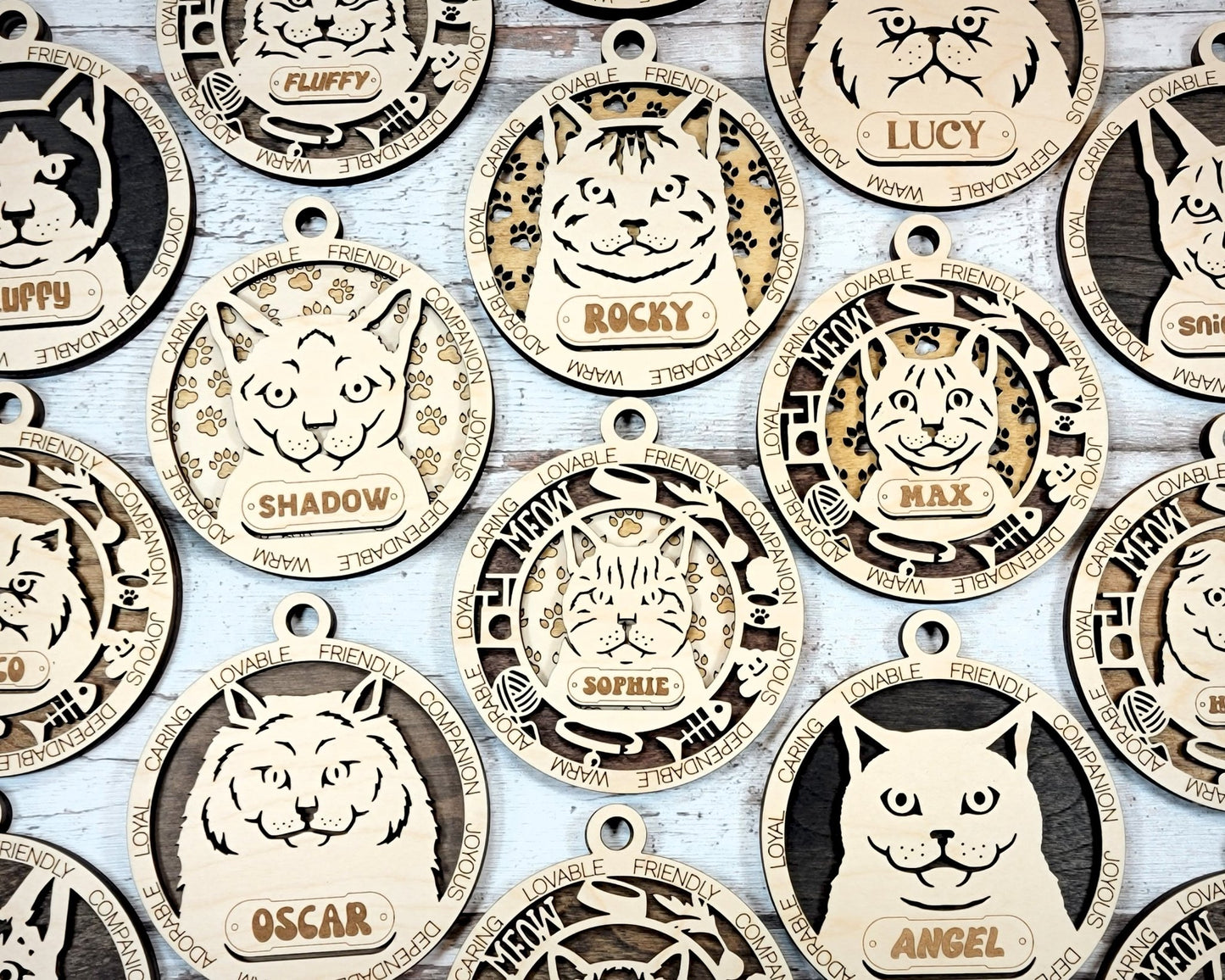 Adorable Cat Breed Ornaments - Everlasting Etchings, LLC