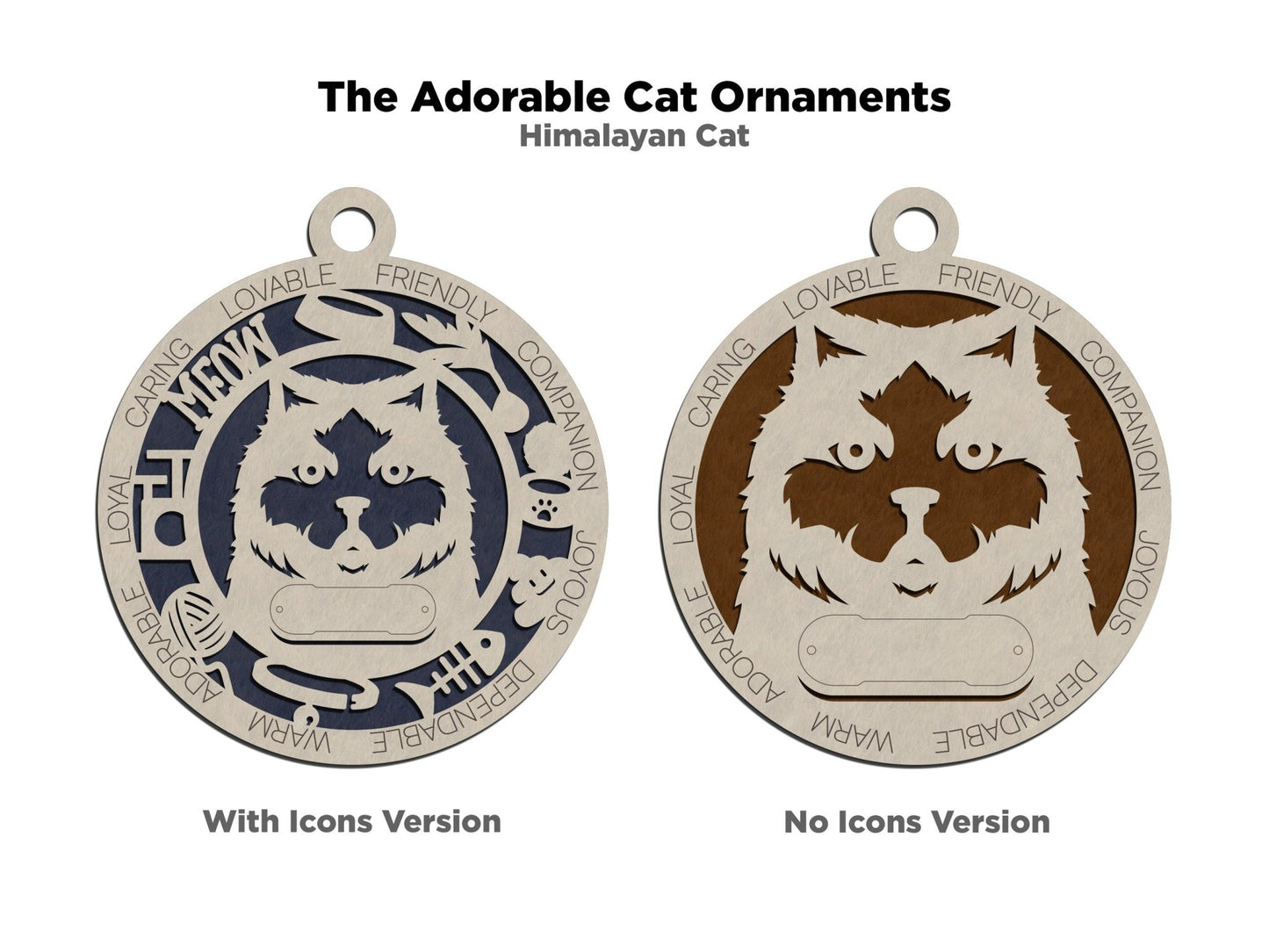 Adorable Cat Breed Ornaments - Everlasting Etchings, LLC