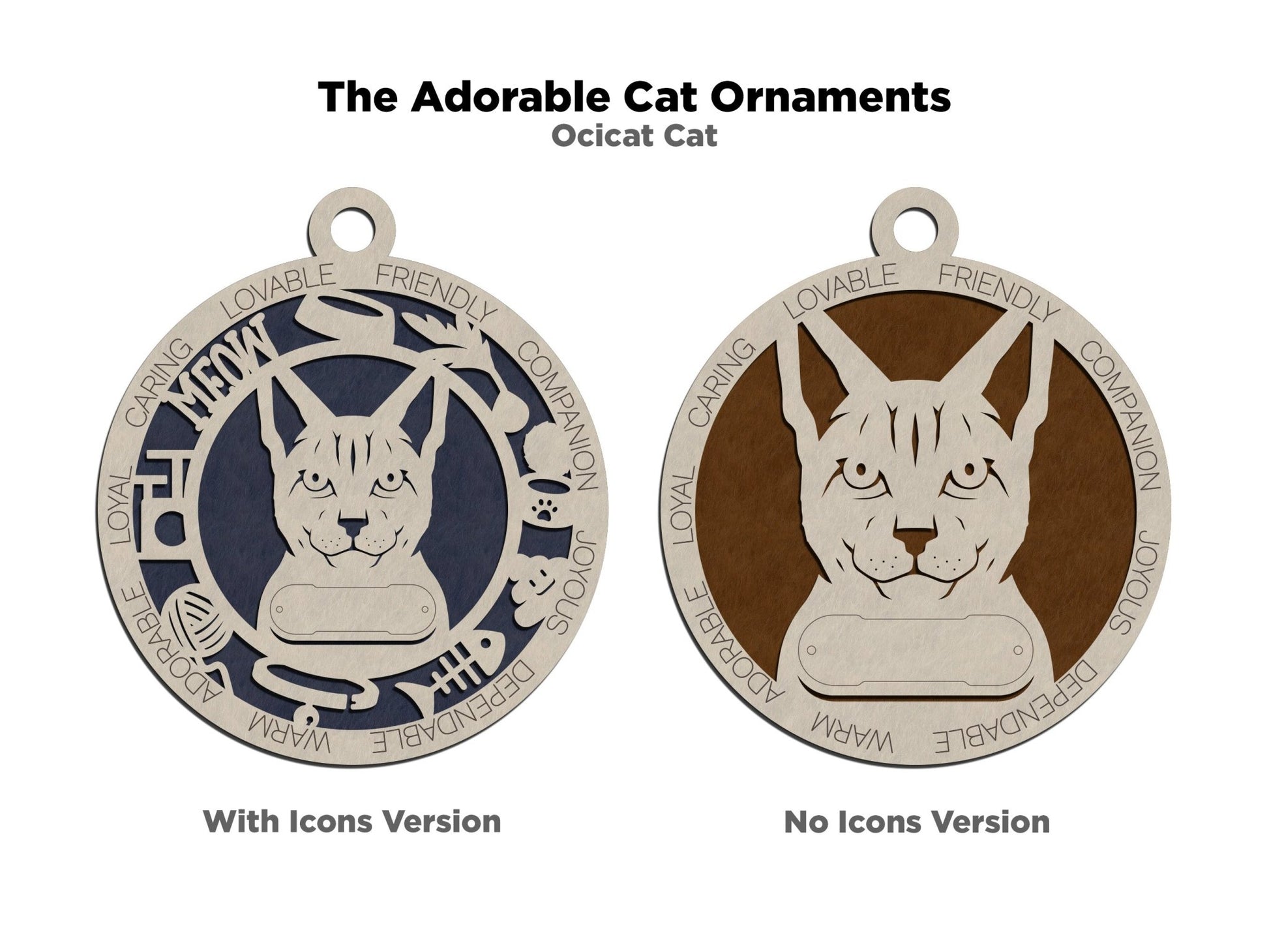 Adorable Cat Breed Ornaments - Everlasting Etchings, LLC