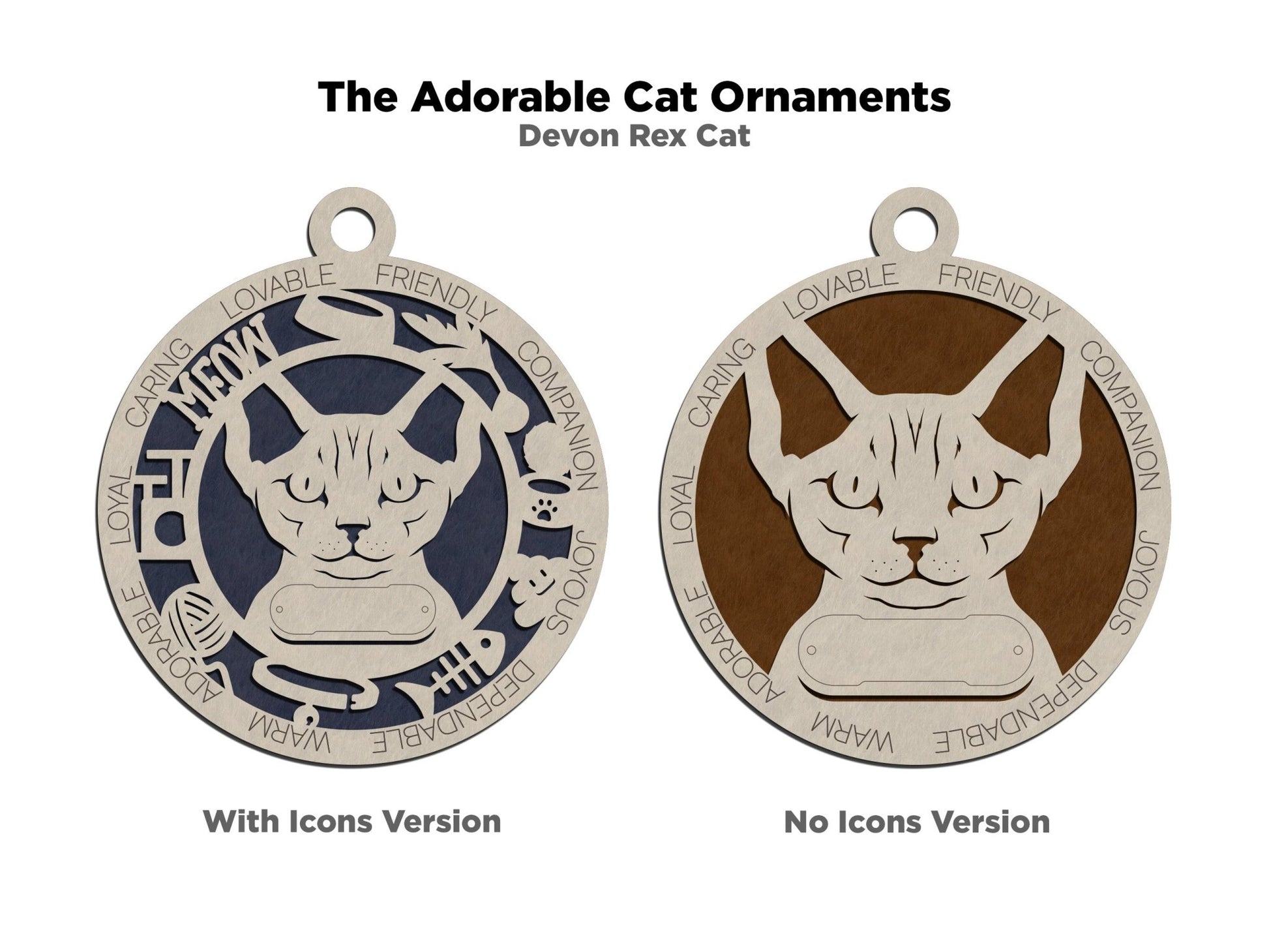 Adorable Cat Breed Ornaments - Everlasting Etchings, LLC