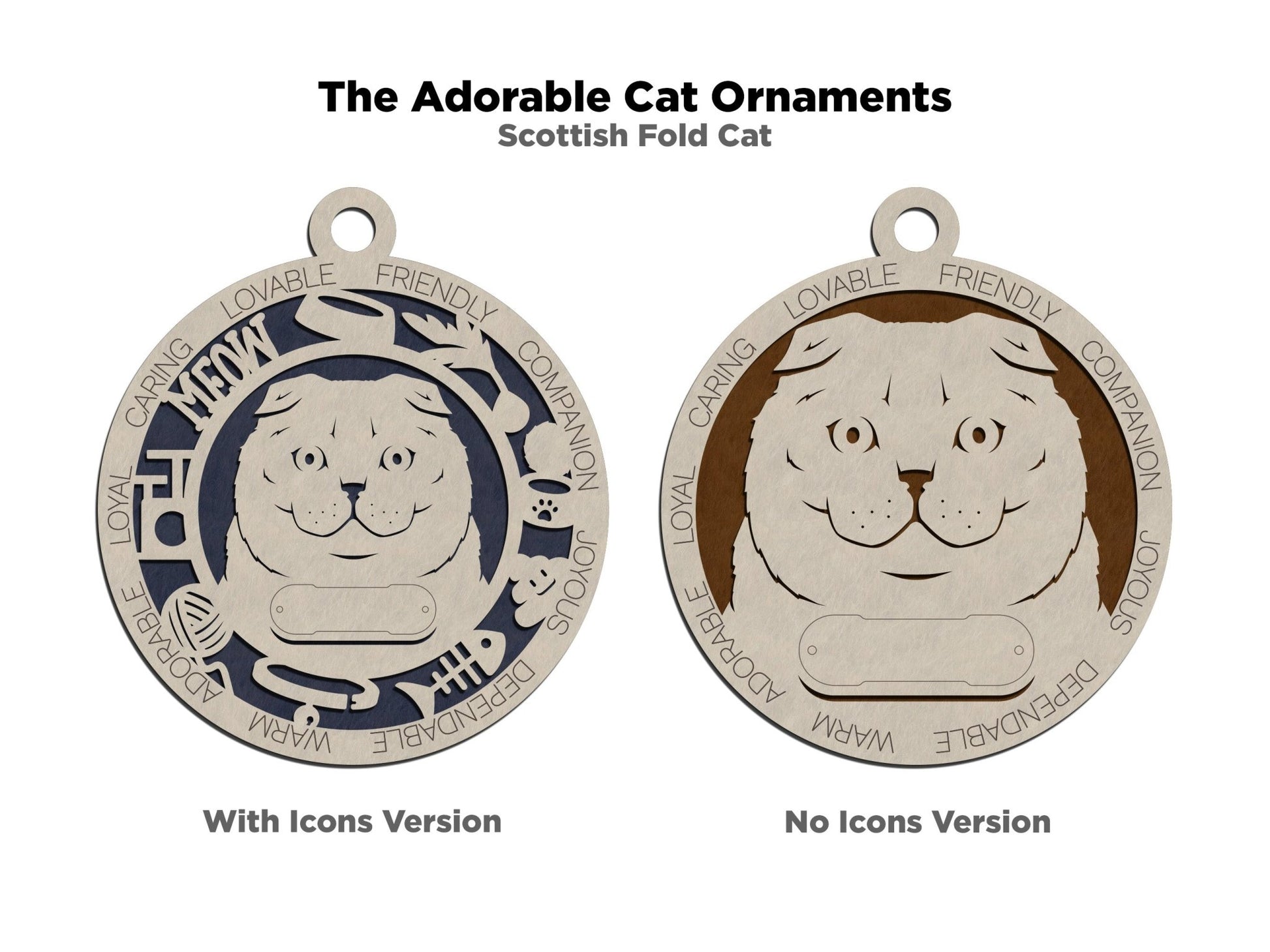 Adorable Cat Breed Ornaments - Everlasting Etchings, LLC