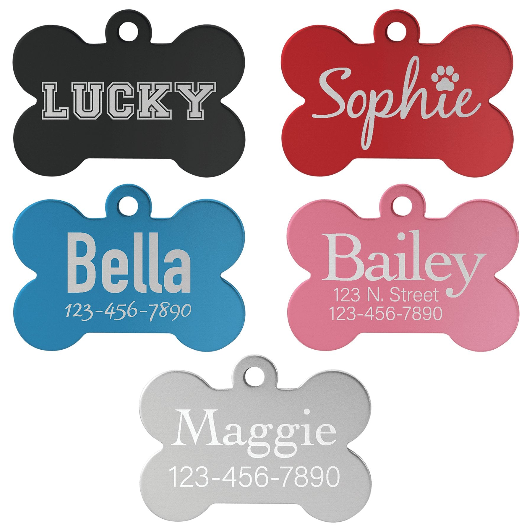 Aluminum Bone Pet Tag - Everlasting Etchings, LLC