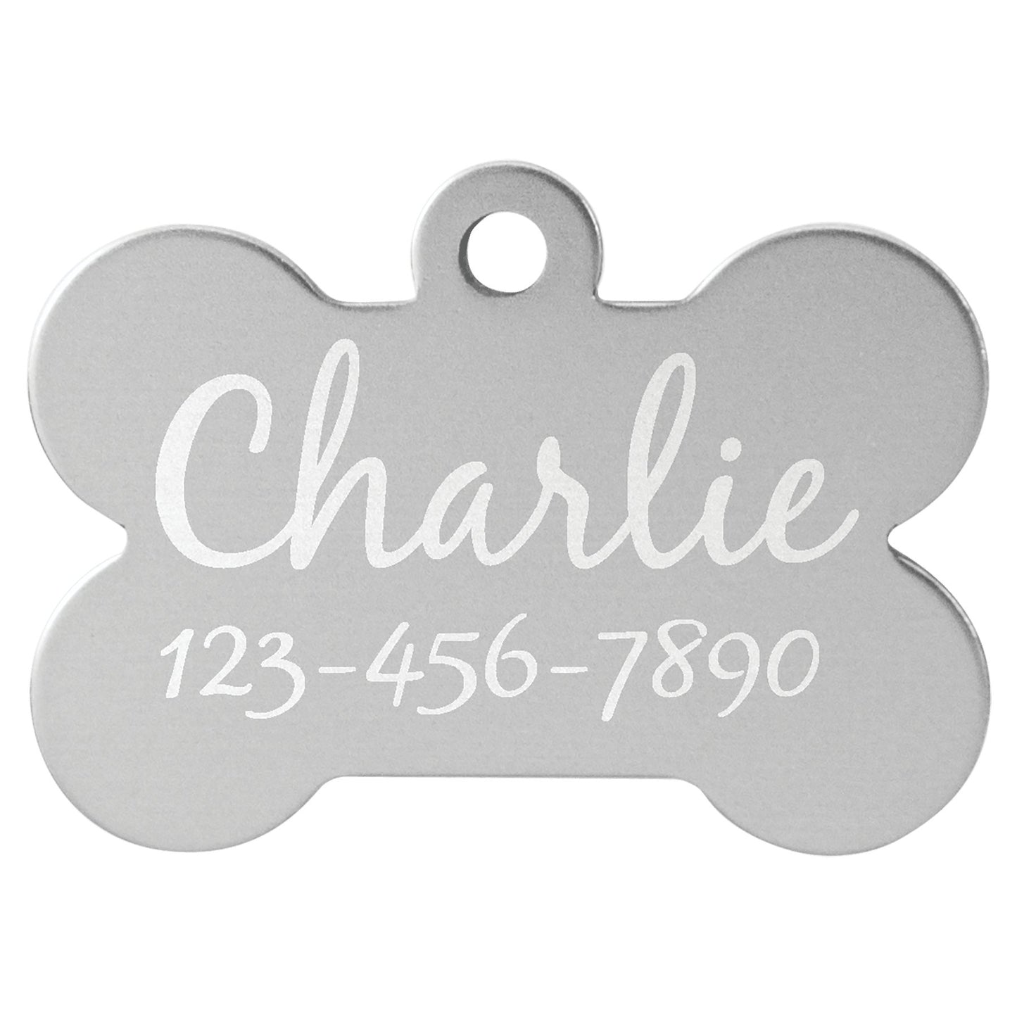 Aluminum Bone Pet Tag - Everlasting Etchings, LLC